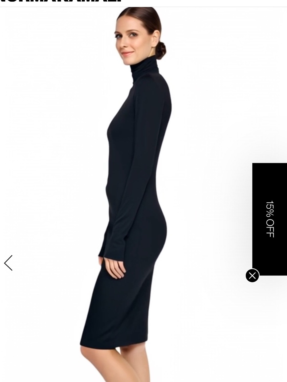 KamaliKulture Norma Kamali Turtleneck Dress S - Picture 2 of 7